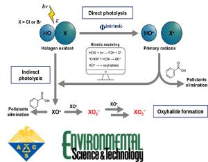 Mechanistic and Kinetic Understanding of the UV254 Photolysis of Chlorine and Bromine Species in Water and Formation of Oxyhalides