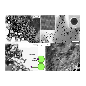 Desorption induced formation of negative nanowires in GaN