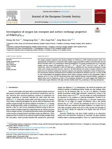 Investigation of oxygen ion transport and surface exchange properties of PrBaFe2O5+δ