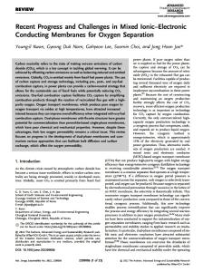 Recent progresses and Challenges of mixed ionic-electronic conducting membrane for oxygen separation