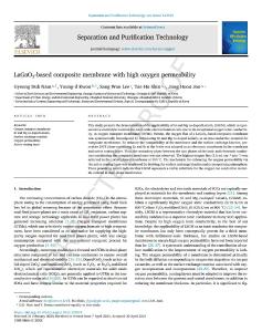 LaGaO3-based dual-phase membrane with high oxygen permeability